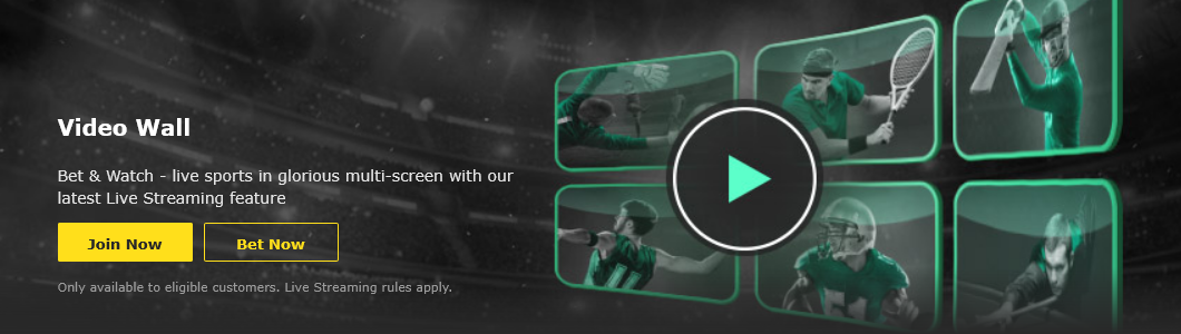 Original bet365 promo module: Video Wall, designed by the team