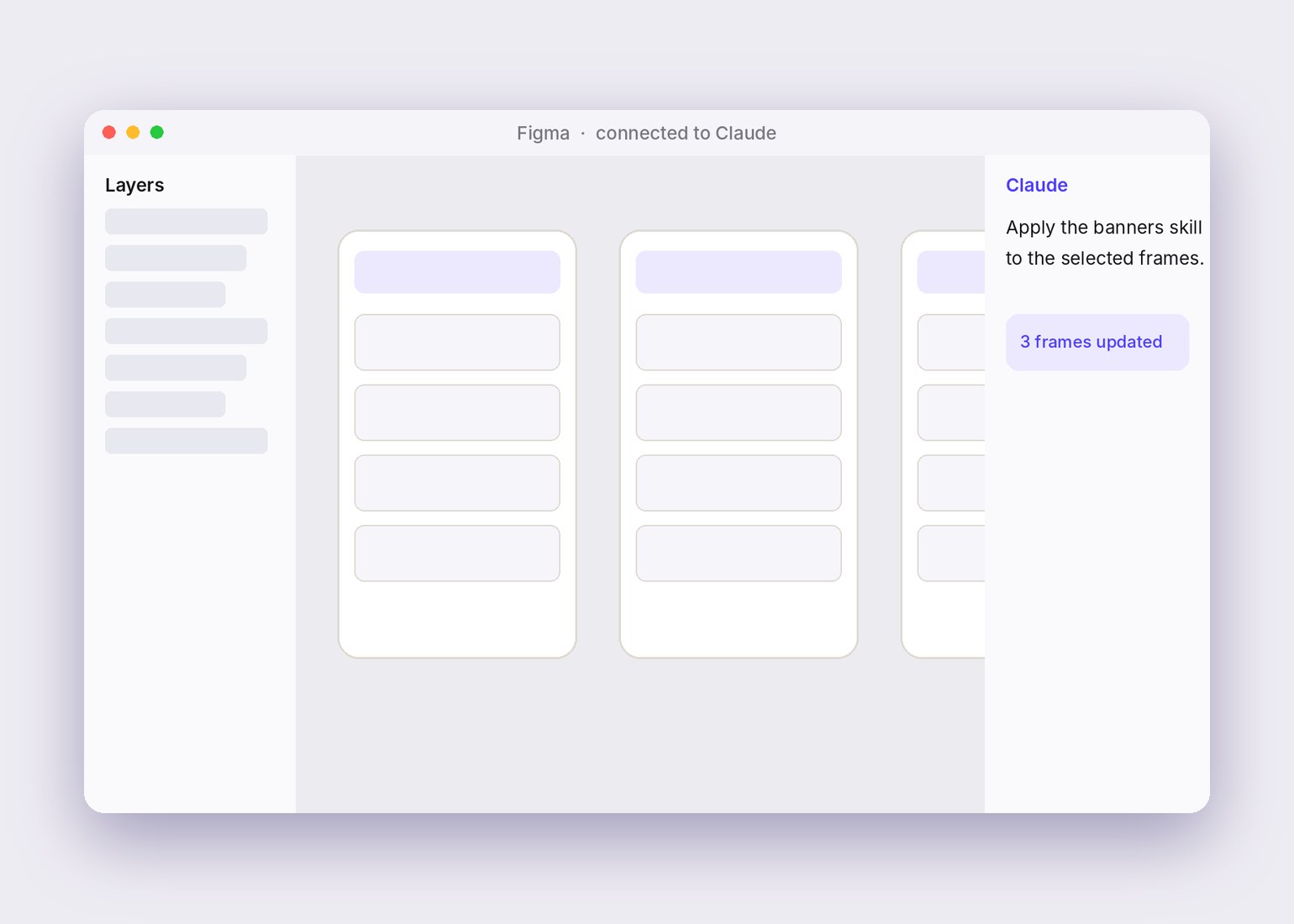 Schematic screen: Claude and Figma with team skills