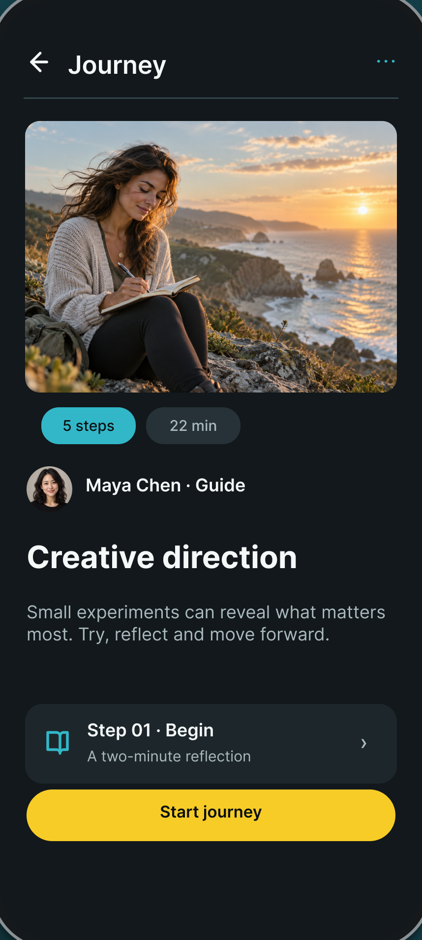 OXYGEAN journey interface