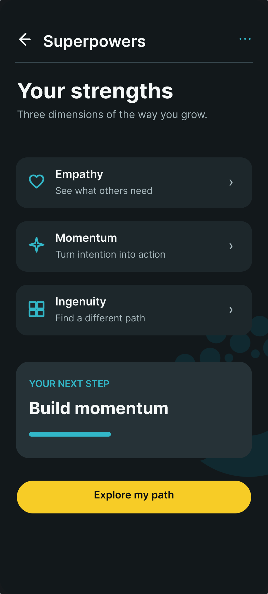 OXYGEAN superpowers interface