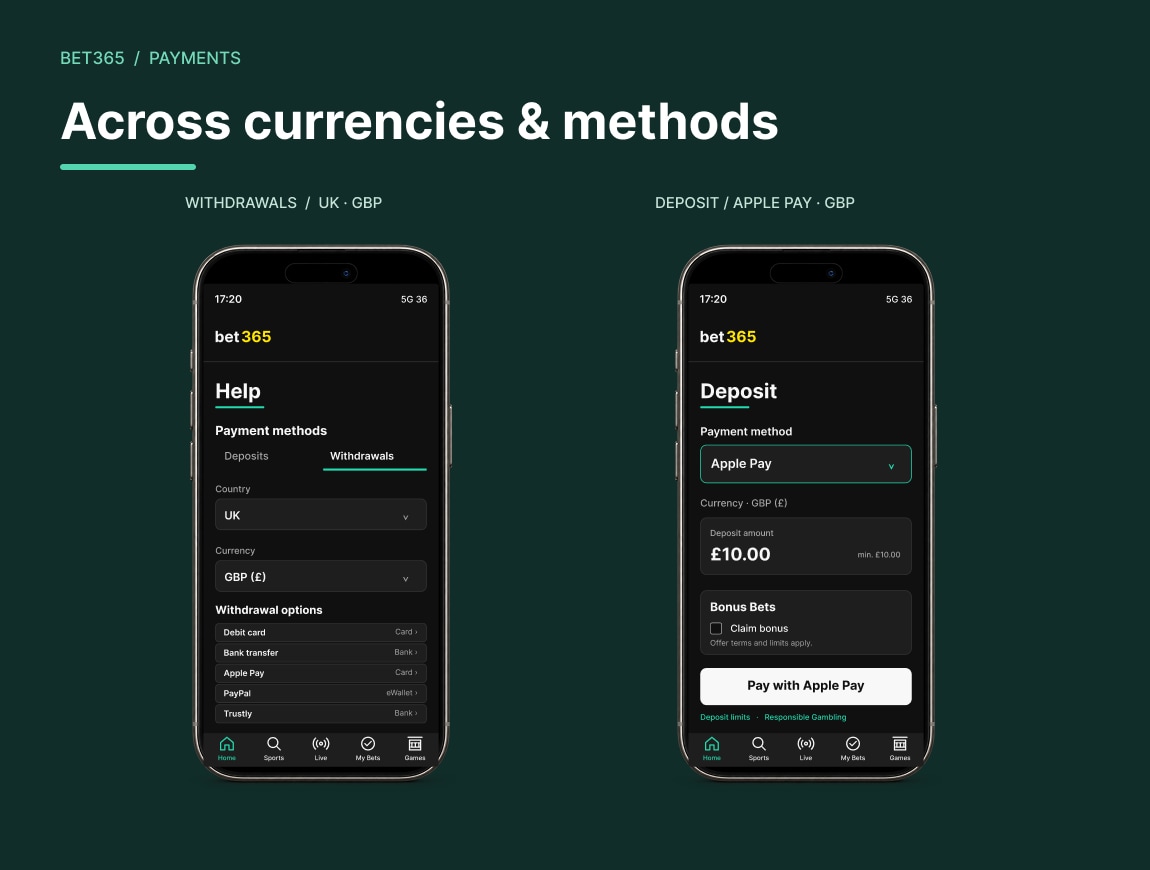 bet365 — FINAL 03 · Currency and payment options