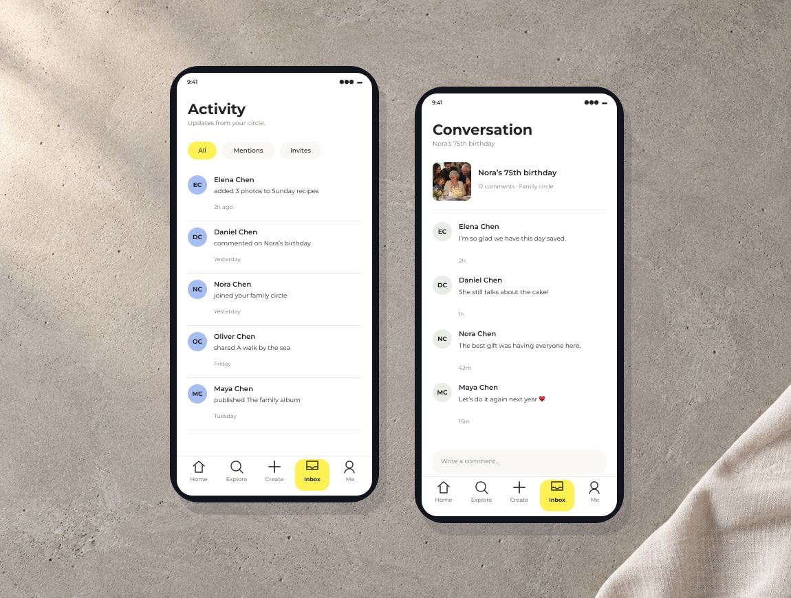 iStory — 09 · Activity & conversation