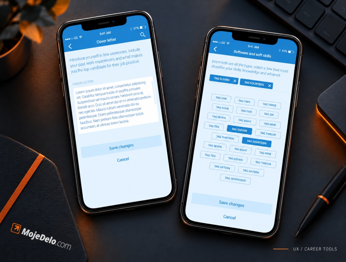 Moje delo interface 09: Cover letter and skills