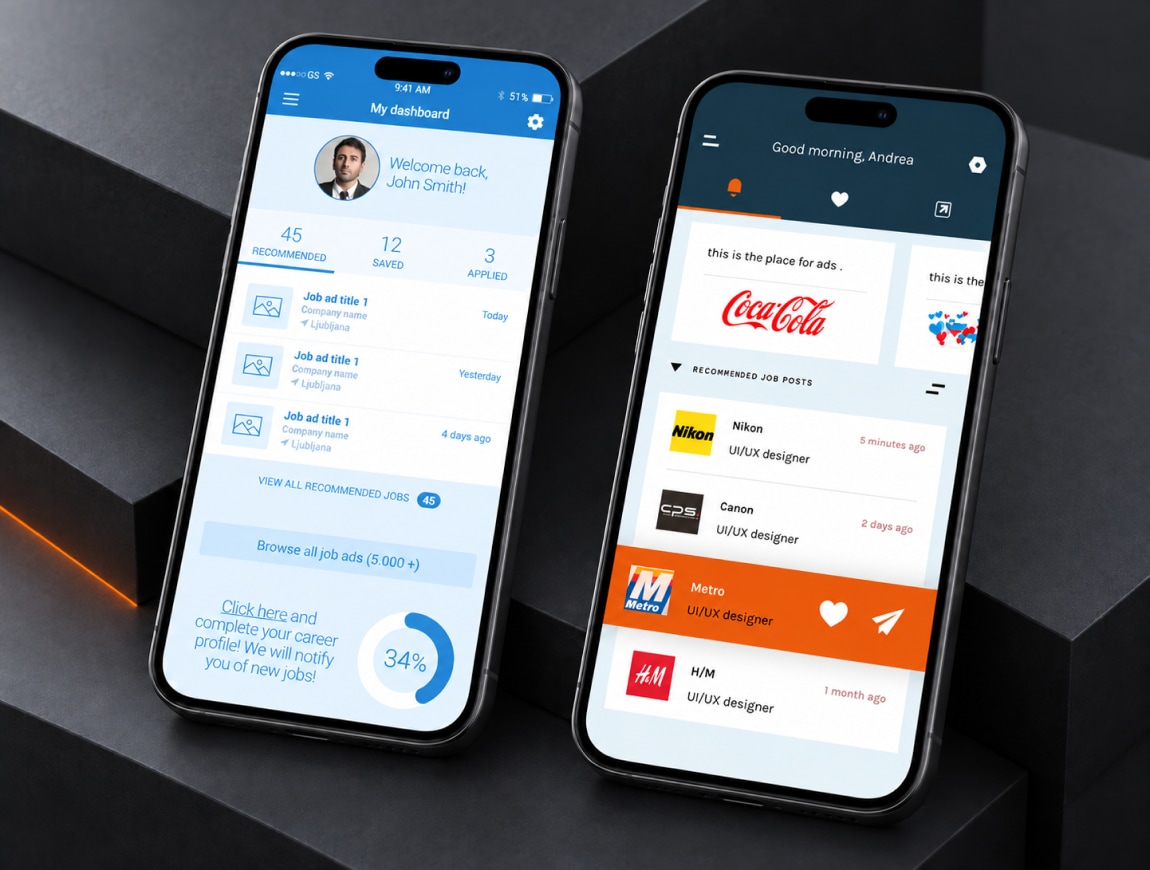 Moje delo interface 10: Candidate dashboard