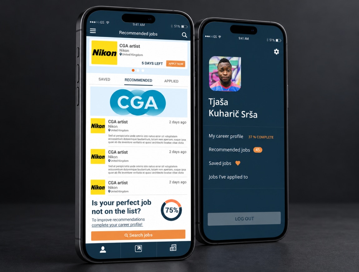 Moje delo interface 11: Recommended jobs
