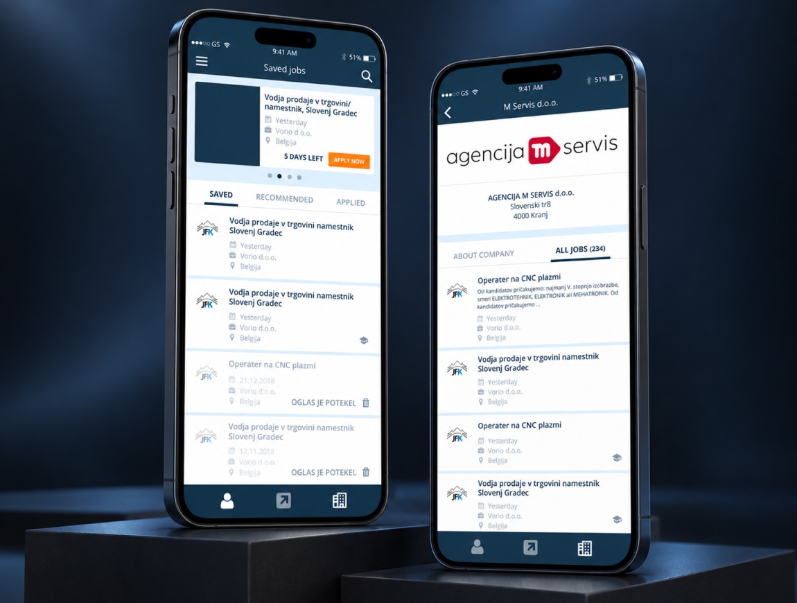 Moje delo interface 13: Saved jobs