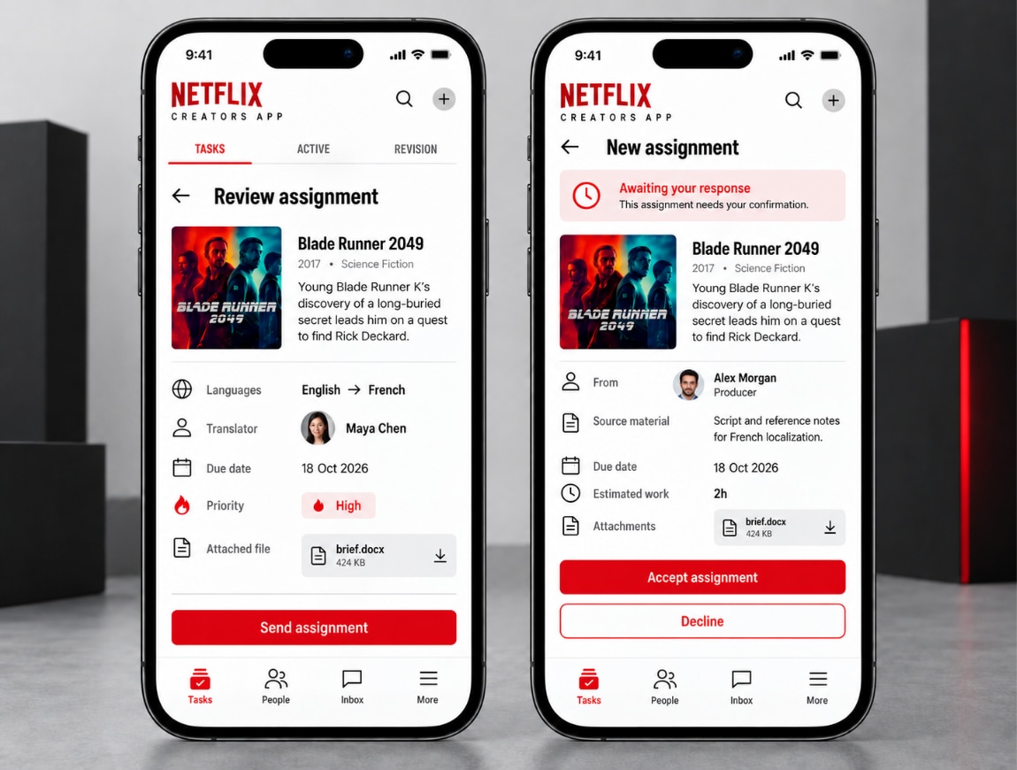 Netflix Creators — 06 · Assign & Accept