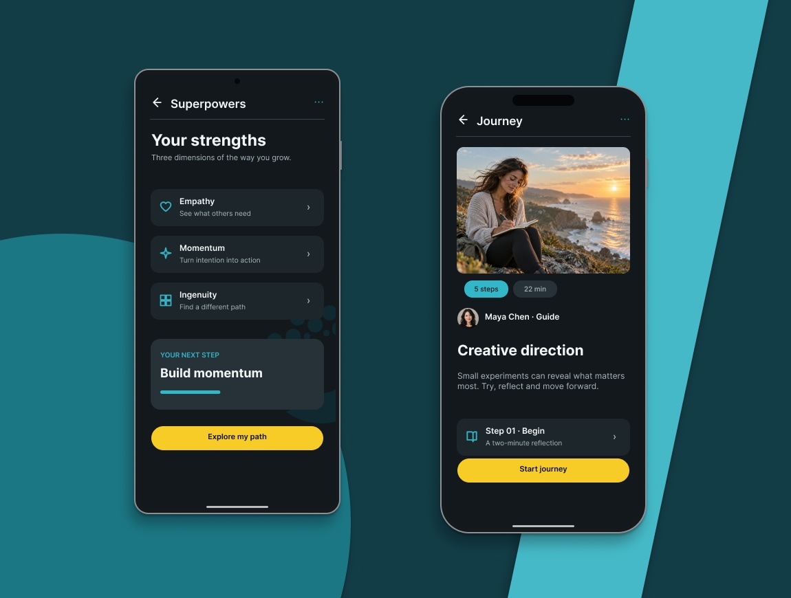 OXYGEAN — 02 · Superpowers & journey preview