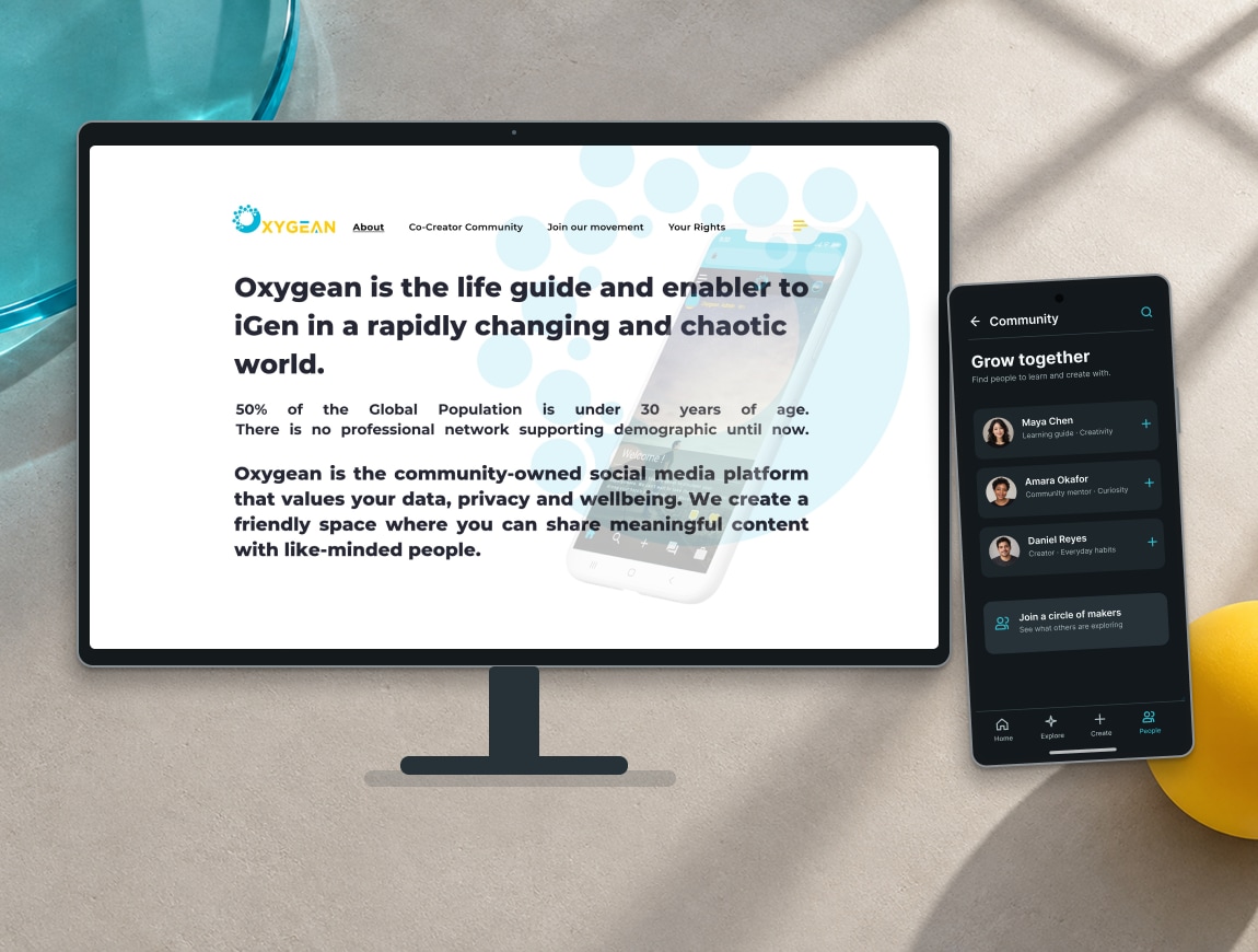 OXYGEAN — 08 · About & community