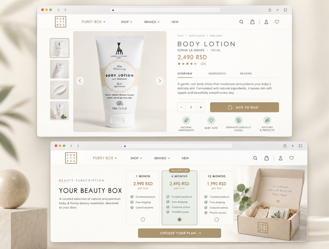 Purity Box — 10 · Web · Product & Subscription