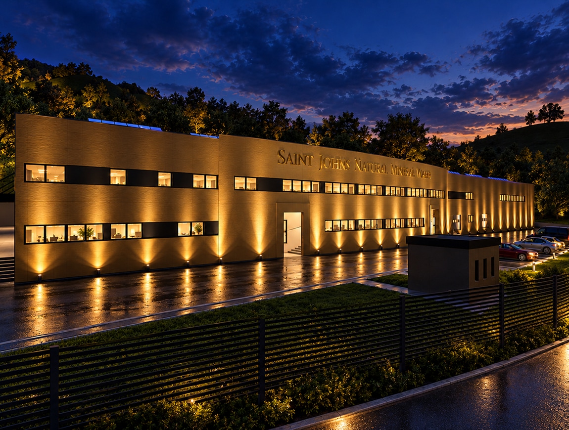 Saint John’s — 18 · Factory — blue-hour study