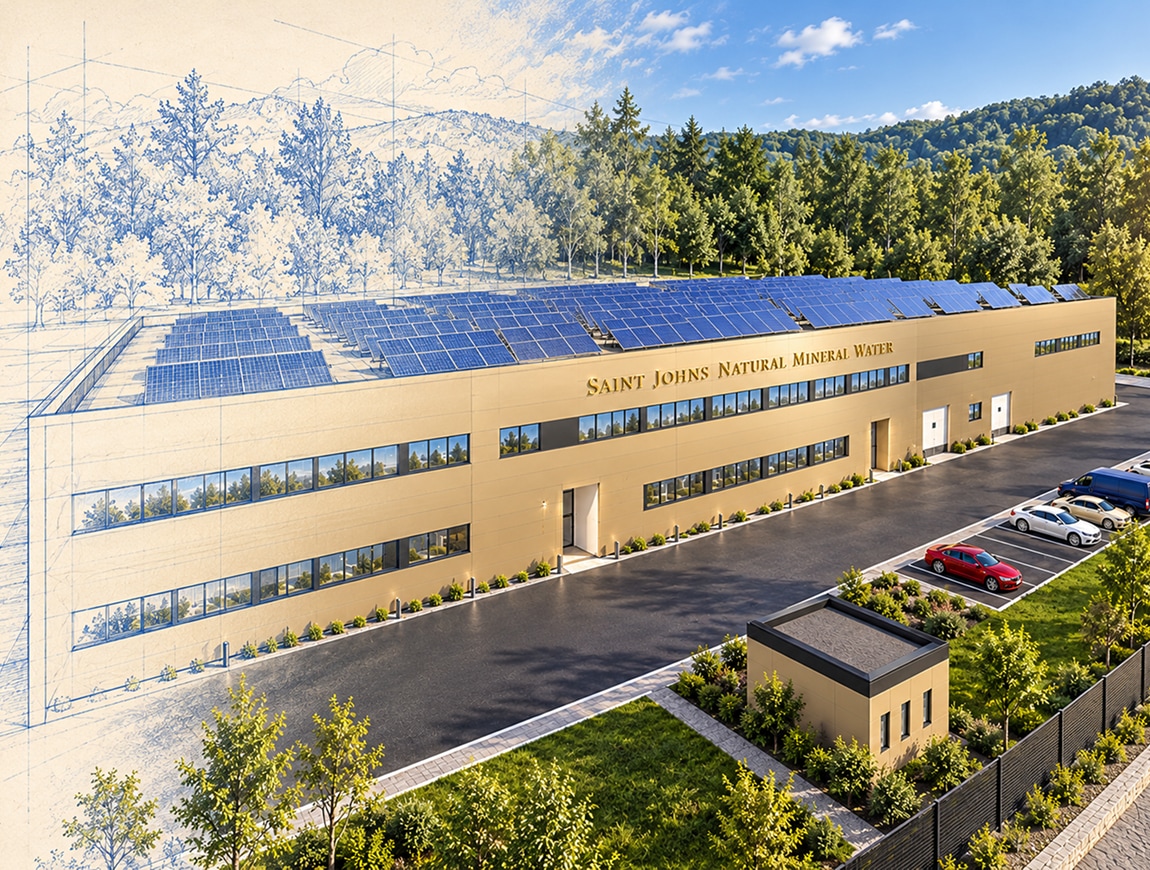 Saint John’s — 24 · Factory front — sketch to render