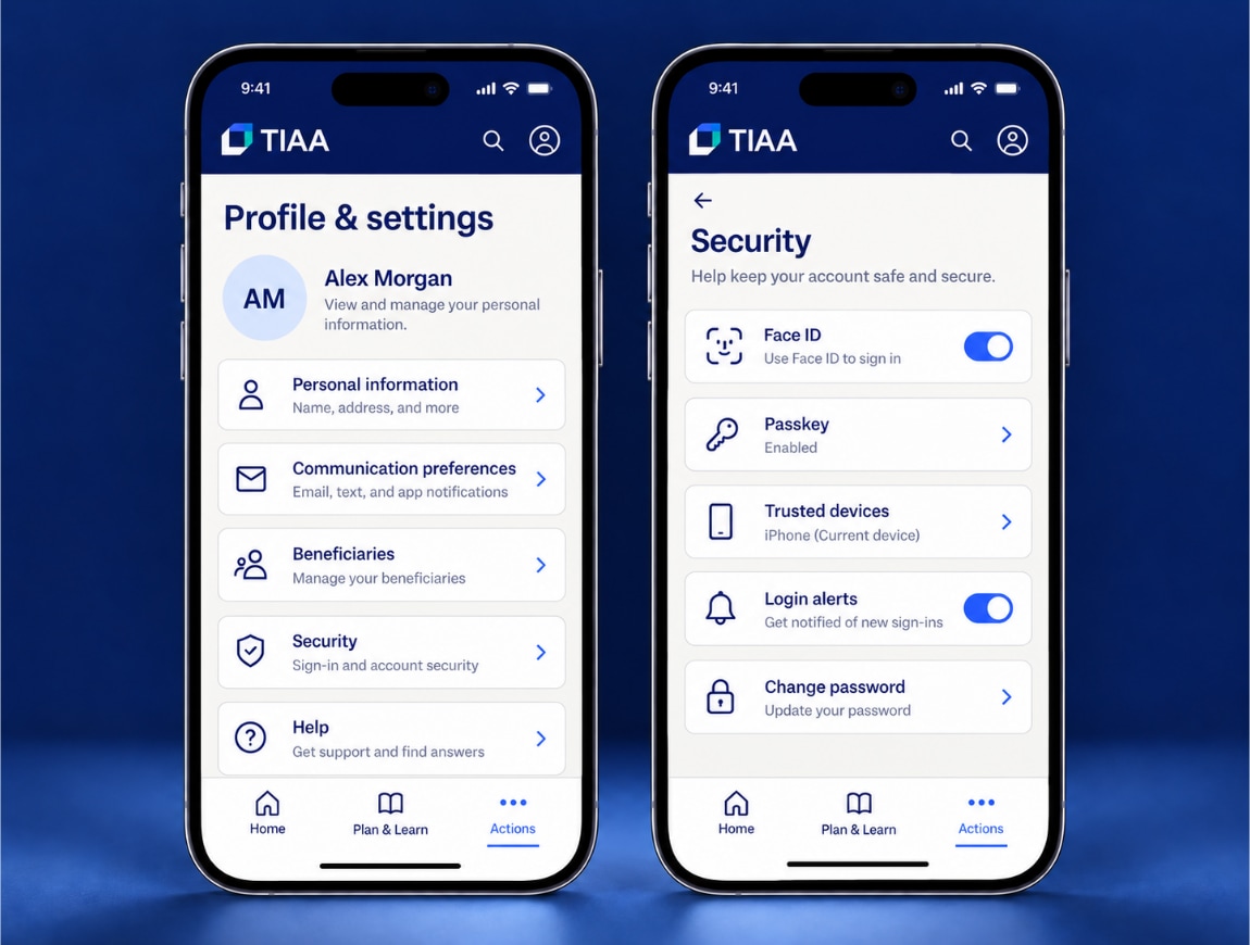TIAA-CREF — 10 · Profile & Security