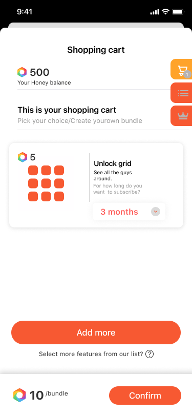 Shopping cart: price per bundle (frame: Feature list - success)