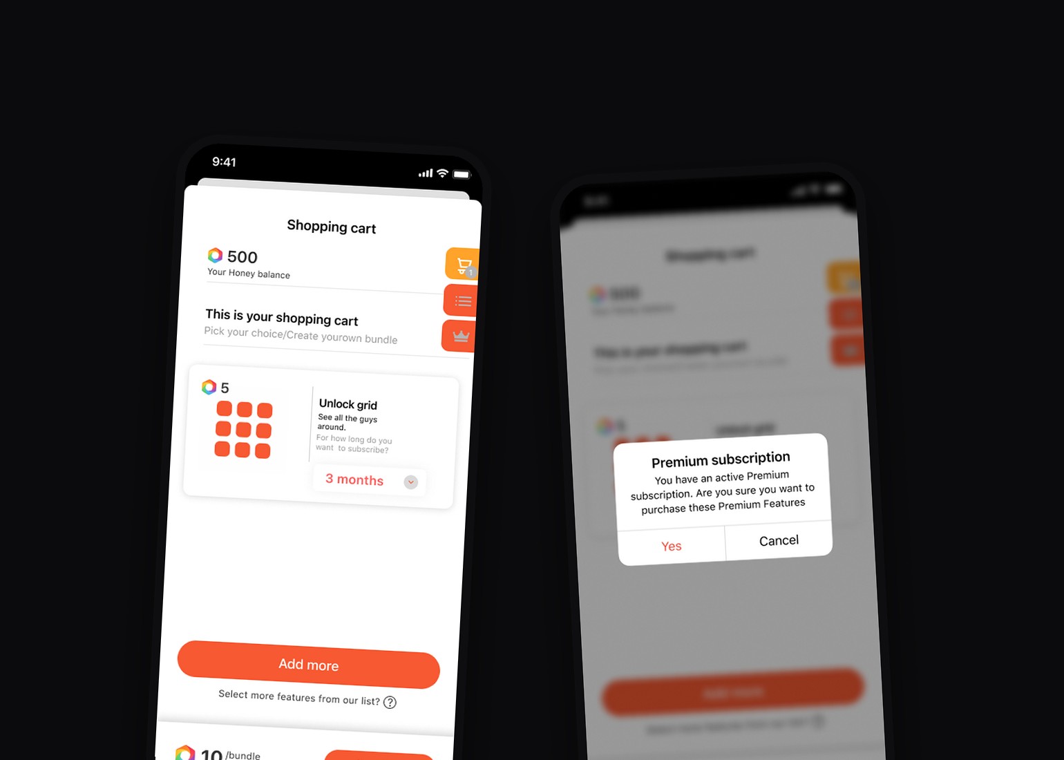 Hornet Premium features screens, pair 2