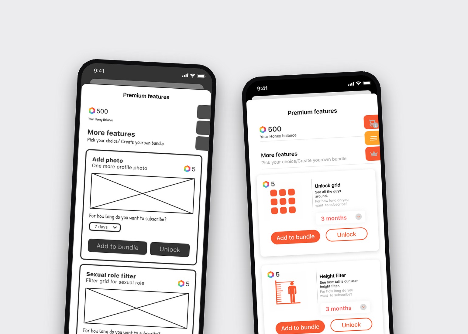 Hornet Premium features screens, pair 3