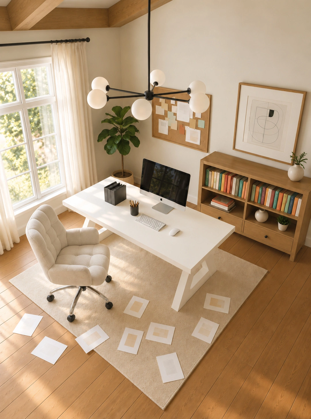 Home studio seen from above