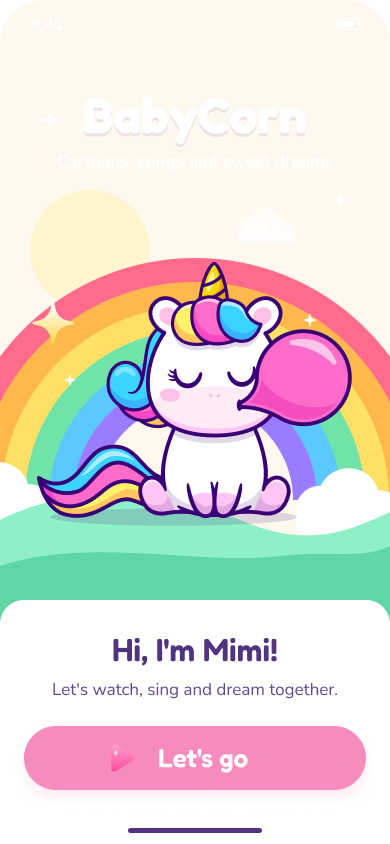 BabyCorn original opening screen